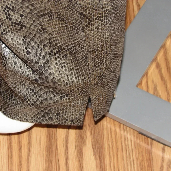 NWT Harve Benard Brown Snakeskin Lined Pants Sz 12 - Picture 3 of 8